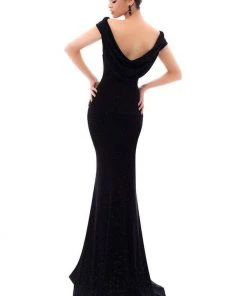 Tarik Ediz - 93477 Fitted Cowl Evening Dress