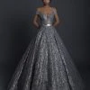 Formal Gowns Tarik Ediz - 93639 Floral Lace Illusion Pleated Ballgown