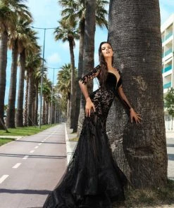 Tarik Ediz - 93656 Floral Applique Illusion Bateau Mermaid Dress 20 Tarik Ediz - 93656 Floral Applique Illusion Bateau Mermaid Dress