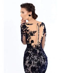 Tarik Ediz - 93656 Floral Applique Illusion Bateau Mermaid Dress 27 Tarik Ediz - 93656 Floral Applique Illusion Bateau Mermaid Dress