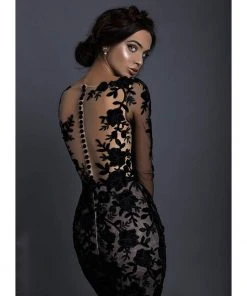 Tarik Ediz - 93656 Floral Applique Illusion Bateau Mermaid Dress 23 Tarik Ediz - 93656 Floral Applique Illusion Bateau Mermaid Dress