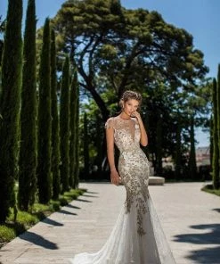 Tarik Ediz - 93661 Floral Embroidered Illusion Bateau Mermaid Dress Formal Gowns 18 Tarik Ediz - 93661 Floral Embroidered Illusion Bateau Mermaid Dress Formal Gowns