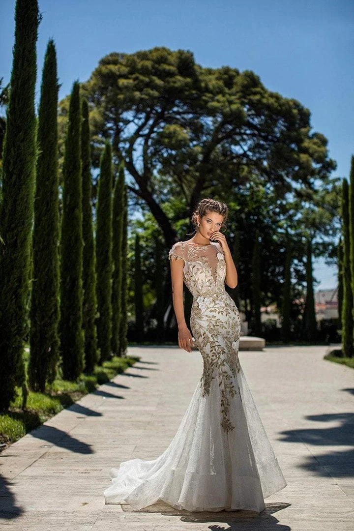 Tarik Ediz - 93661 Floral Embroidered Illusion Bateau Mermaid Dress Formal Gowns 9 Tarik Ediz - 93661 Floral Embroidered Illusion Bateau Mermaid Dress Formal Gowns