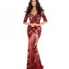 Formal Gowns Tarik Ediz - 93666 Floral Applique Off-Shoulder/V-neck Trumpet Dress 1 Formal Gowns Tarik Ediz - 93666 Floral Applique Off-Shoulder/V-neck Trumpet Dress