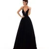 Tarik Ediz - 93698 Sleeveless Plunging V-neck Empire Ballgown