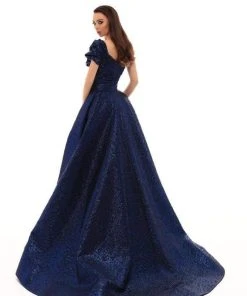 Formal Gowns Tarik Ediz - 93709 Ruched Jacquard Trumpet Dress With Overskirt 9 Formal Gowns Tarik Ediz - 93709 Ruched Jacquard Trumpet Dress With Overskirt