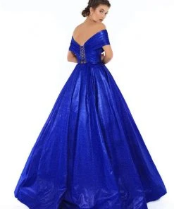 Tarik Ediz - 93730 Plunging Off-Shoulder Pleated Ballgown Formal Gowns 11 Tarik Ediz - 93730 Plunging Off-Shoulder Pleated Ballgown Formal Gowns