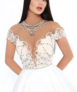 Tarik Ediz - 93737 Embellished High Neck Ballgown
