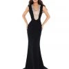 Formal Gowns Tarik Ediz - 93744 Bead Embellished Fitted Evening Gown