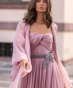 Tarik Ediz - 93848 Ruched Sweetheart A-Line Dress Formal Gowns