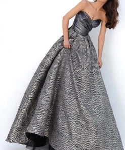 Tarik Ediz - 93859 Strapless Sweetheart Jacquard Ballgown