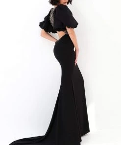 Tarik Ediz - 93874 Embellished Sheath Evening Gown Formal Gowns