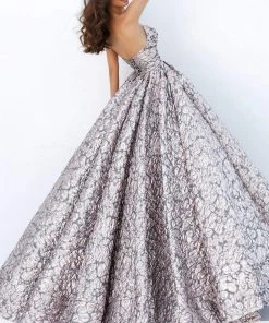 Tarik Ediz - 93878 Strapless Plunging V-Neck Ballgown Formal Gowns