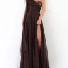 Formal Gowns Tarik Ediz - 93932 Asymmetrical Ruched A-Line Dress