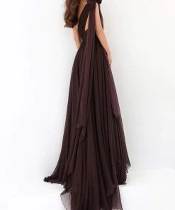 Formal Gowns Tarik Ediz - 93932 Asymmetrical Ruched A-Line Dress