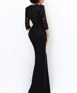 Plus Size Dresses Tarik Ediz - 93950 Embroidered Sweetheart Pantsuit