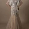 Formal Gowns Tarik Ediz - 96021 Illusion Jewel Neck Evening Gown - 1 Pc Stone In Size 6 Available 1 Formal Gowns Tarik Ediz - 96021 Illusion Jewel Neck Evening Gown - 1 Pc Stone In Size 6 Available