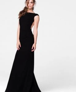 Tarik Ediz - Bateau Neck Trumpet Dress 50026