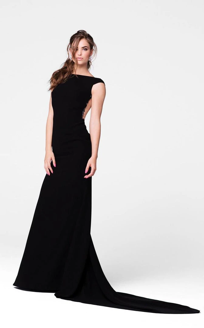 Tarik Ediz - Bateau Neck Trumpet Dress 50026 3 Tarik Ediz - Bateau Neck Trumpet Dress 50026