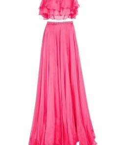 Formal Gowns Tarik Ediz - Beaded Off The Shoulder A-line Dress 50064
