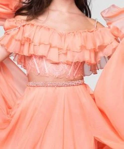 Formal Gowns Tarik Ediz - Beaded Off The Shoulder A-line Dress 50064