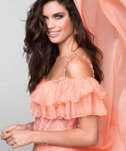 Formal Gowns Tarik Ediz - Beaded Off The Shoulder A-line Dress 50064