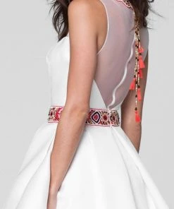 Tarik Ediz - Bedazzled A-line Dress 50053