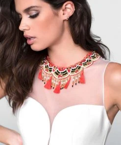 Tarik Ediz - Bedazzled A-line Dress 50053