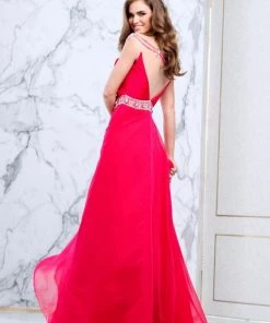 Tarik Ediz - Bejeweled A-line Gown 50091 Formal Gowns