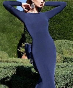 Formal Gowns Tarik Ediz - Bow Accented Gown 92563