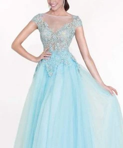 Tarik Ediz - Embellished A-Line Gown 92616