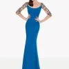 Tarik Ediz - Embellished Sleeves Long Dress 92697 Formal Gowns 1 Tarik Ediz - Embellished Sleeves Long Dress 92697 Formal Gowns