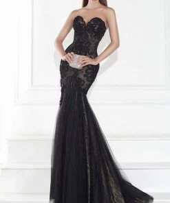 Tarik Ediz - Embroidered Trumpet Gown 92598