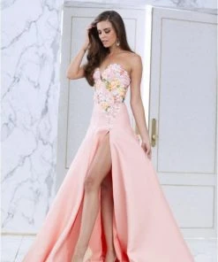 Tarik Ediz - Floral Long Dress 50065