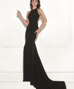 Tarik Ediz - Halter Long Gown 92742 Formal Gowns