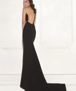 Tarik Ediz - Halter Long Gown 92742 Formal Gowns