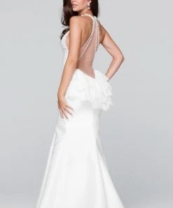 Tarik Ediz - Halter Neck Mermaid Dress 50077