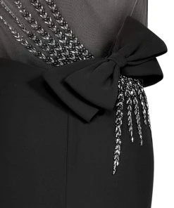 Formal Gowns Tarik Ediz - Illusion Embellished Open Back Long Gown 50083