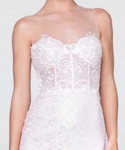 Tarik Ediz - Illusion Jewel Neck Mermaid Dress 50085