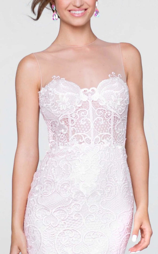 Tarik Ediz - Illusion Jewel Neck Mermaid Dress 50085 4 Tarik Ediz - Illusion Jewel Neck Mermaid Dress 50085