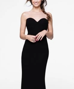 Tarik Ediz - Illusion Sweetheart Sheath Gown 50003