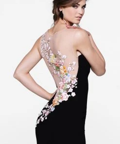 Tarik Ediz - Illusion Sweetheart Sheath Gown 50003