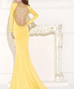 Tarik Ediz - Jewel Draped Gown 92469 Formal Gowns