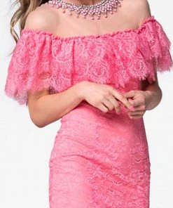 Tarik Ediz - Jewel Neck Sheath Gown 50014