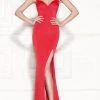 Formal Gowns Tarik Ediz - Jeweled Illusion Gown 92425