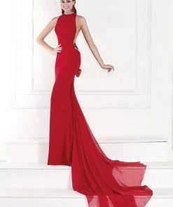 Tarik Ediz - Lace Halter Neck Gown 92528