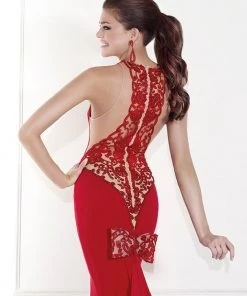 Tarik Ediz - Lace Halter Neck Gown 92528