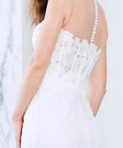 Tarik Ediz - Lace Illusion Jewel Neck Dress 50069 10 Tarik Ediz - Lace Illusion Jewel Neck Dress 50069