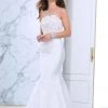 Formal Gowns Tarik Ediz - Lace Illusion Neck Mermaid Gown 50070