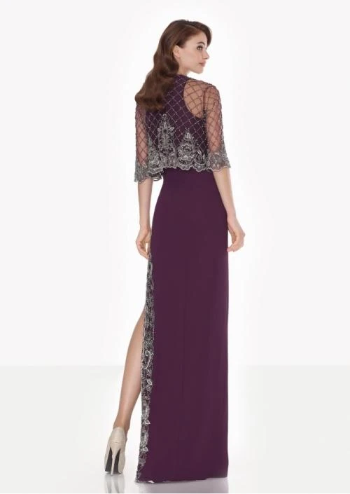 Formal Gowns Tarik Ediz - Lace Jewel Neck Dress With Jacket 92663 4 Formal Gowns Tarik Ediz - Lace Jewel Neck Dress With Jacket 92663